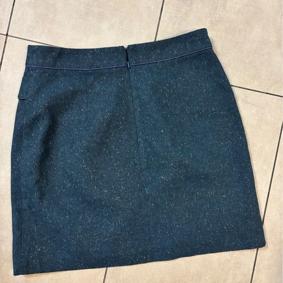 Cath Kidston london deep teal tweed Skirt 10 excellent condition preppy classic - Picture 4 of 8